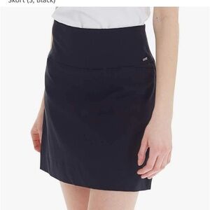 SC & Co stretch double wraparound skort size large black 360° tummy control NWT